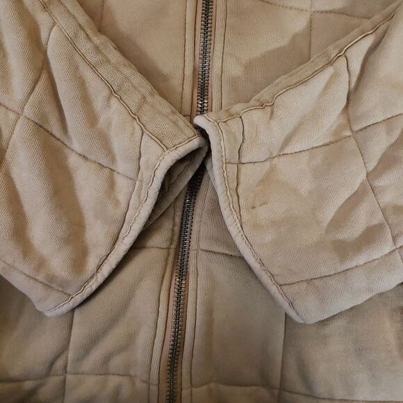 Free People Tan Quilted Dolman Jacket Size Medium - Picture 4 of 10